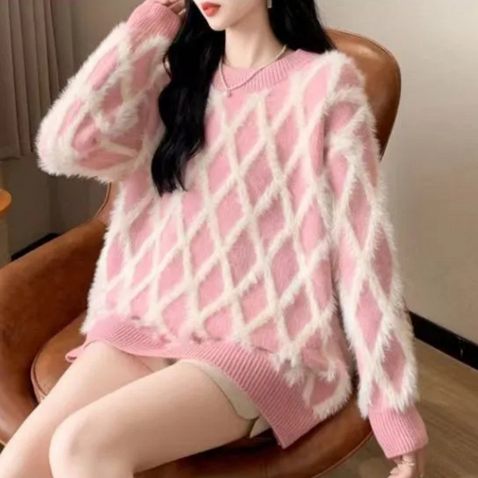 Ada | Pullover med diamantmønster og blødt touch til kvinder