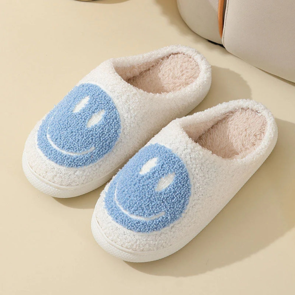 Smiley Face Hjemmesko - Behagelig skridsikker med blødt for