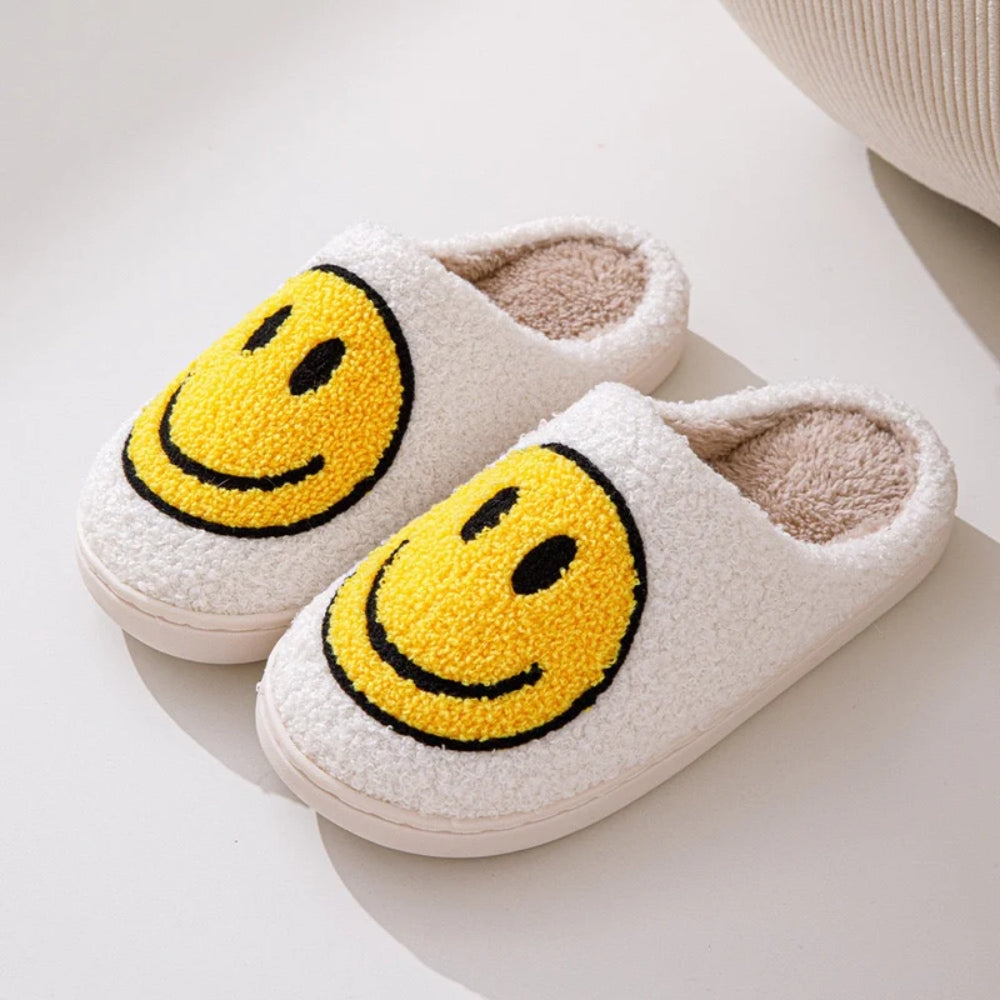 Smiley Face Hjemmesko - Behagelig skridsikker med blødt for