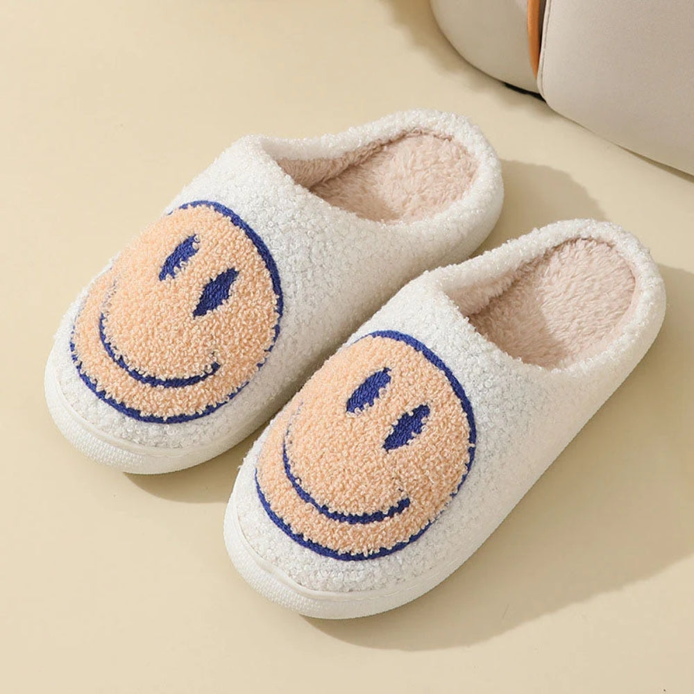 Smiley Face Hjemmesko - Behagelig skridsikker med blødt for