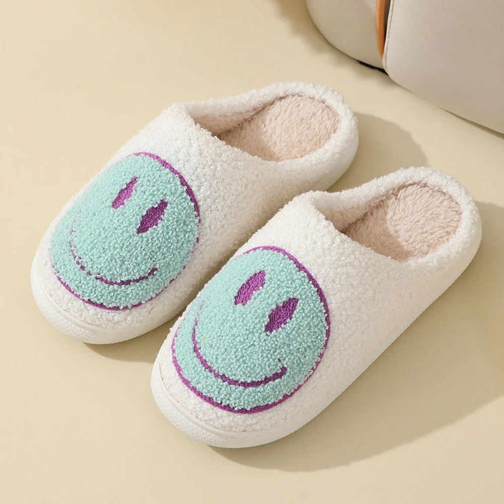 Smiley Face Hjemmesko - Behagelig skridsikker med blødt for