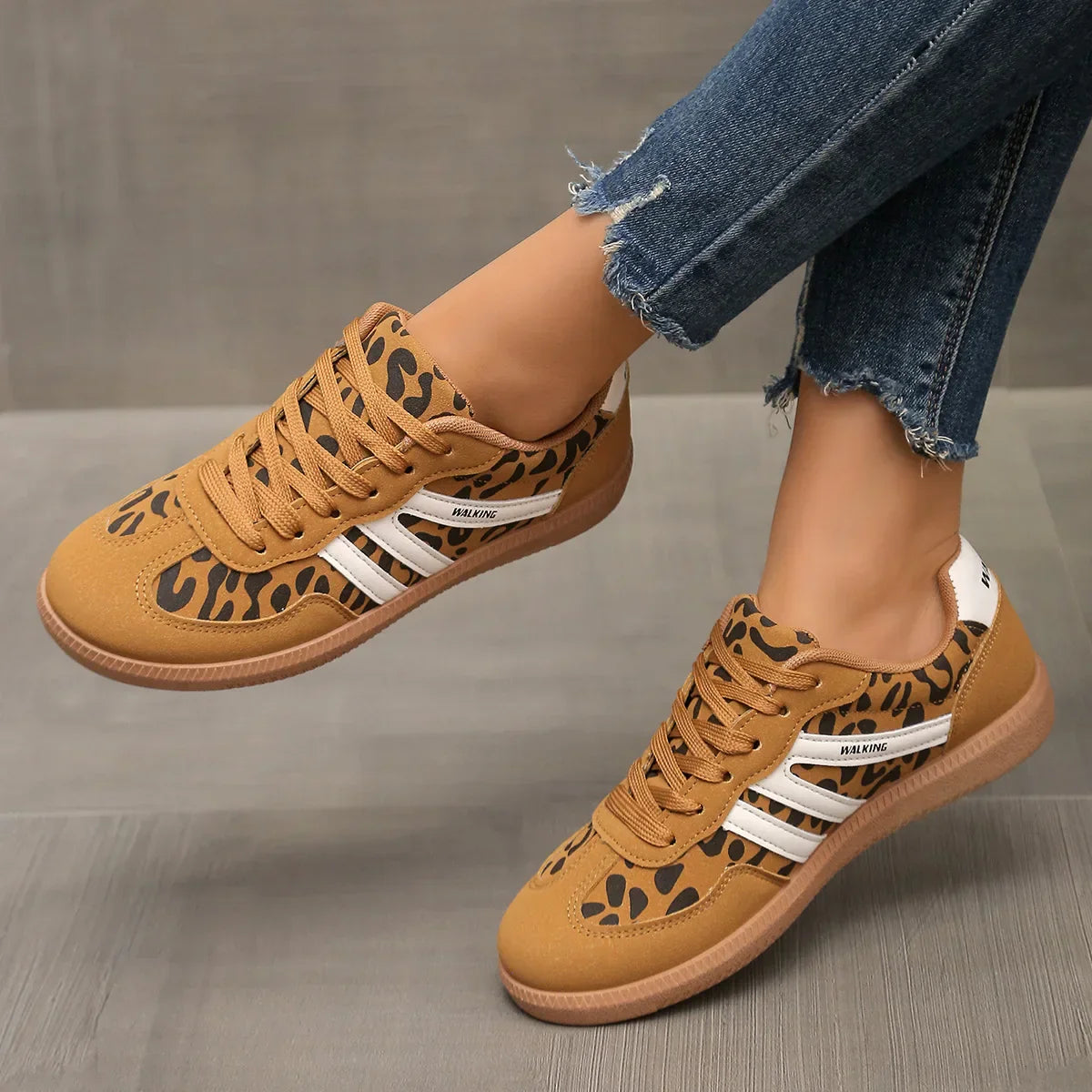 Låga Sneakers för Dam med Snörning