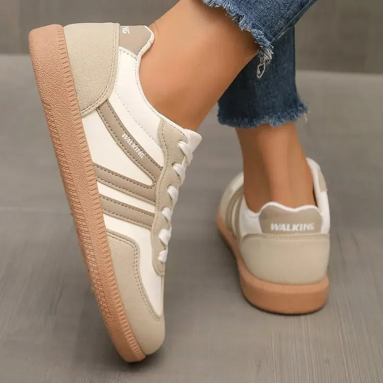 Låga Sneakers för Dam med Snörning