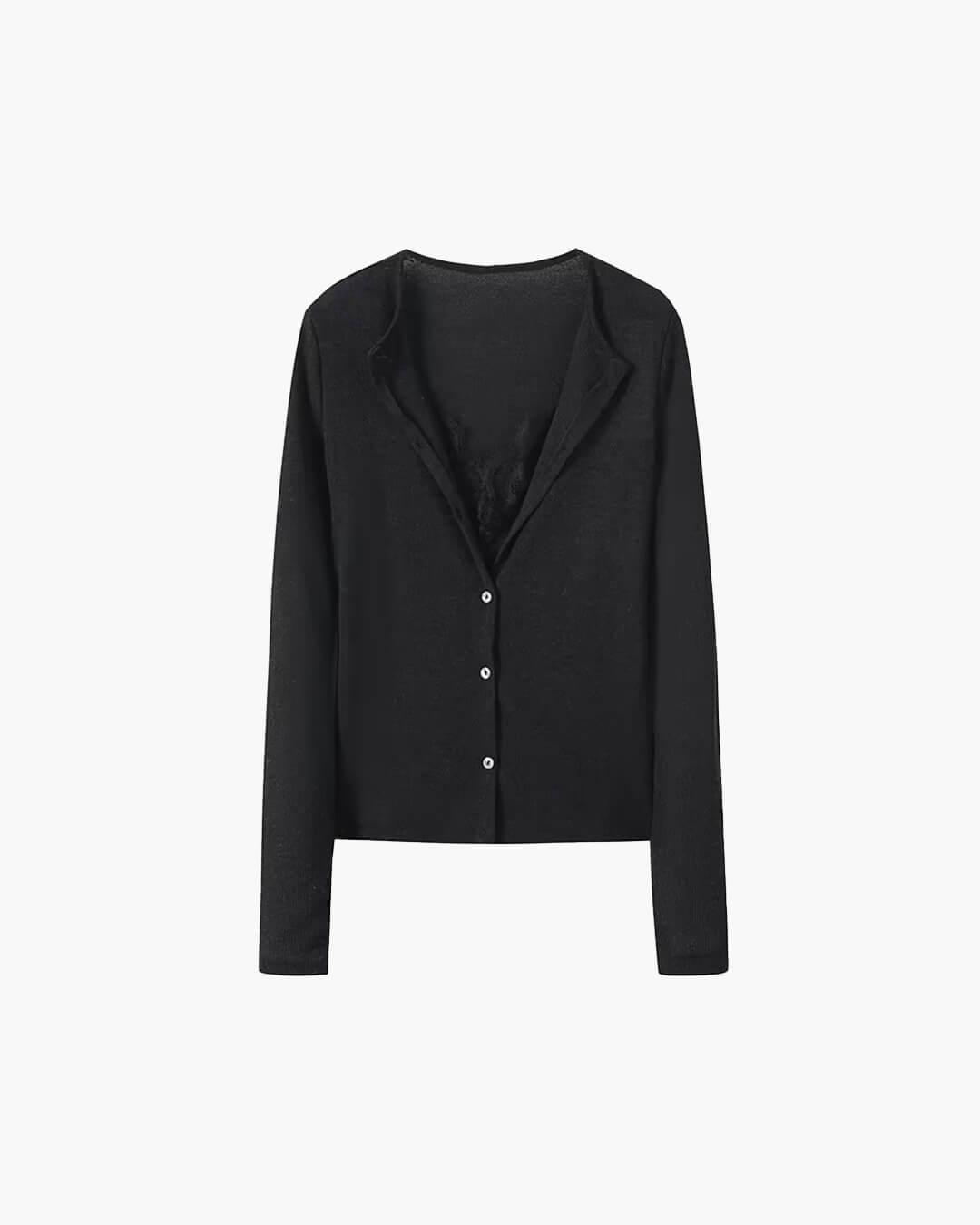Elegant kort cardigan med v-udskæring til hverdag og fest