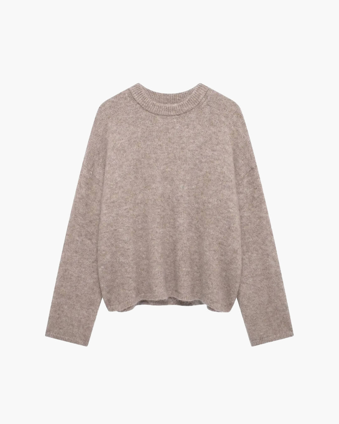 Elegant strikbluse med afslappet silhuet