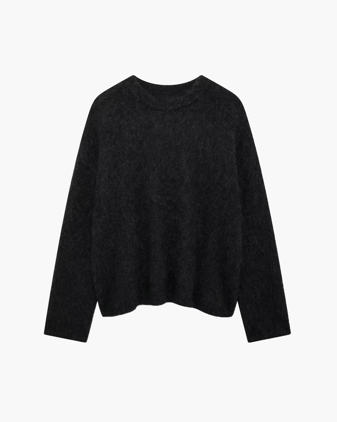 Elegant strikbluse med afslappet silhuet