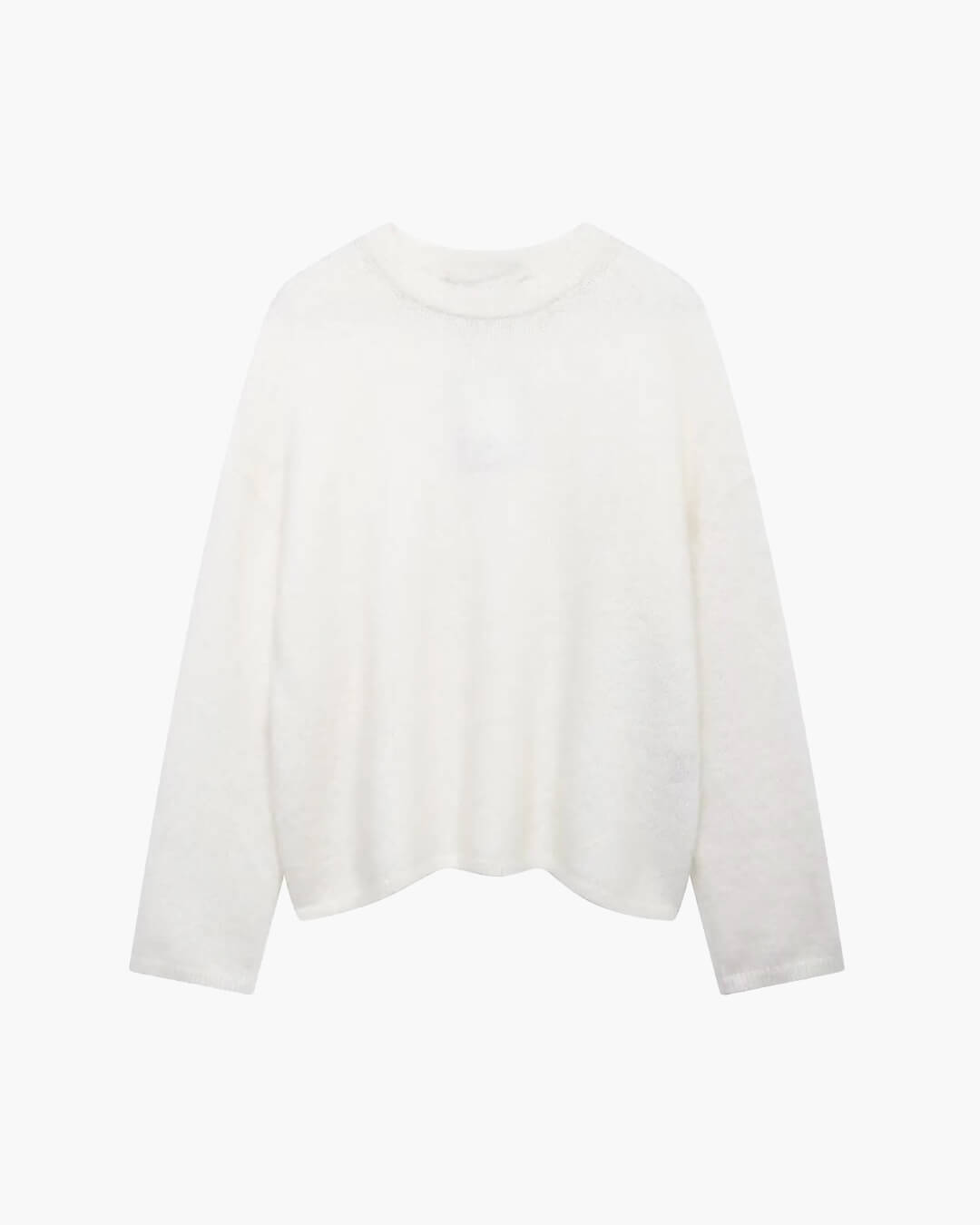Elegant strikbluse med afslappet silhuet