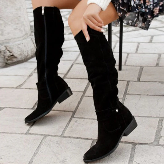 Støvler med mellem høje hæle – Behagelig, skridsikker sål til hverdag