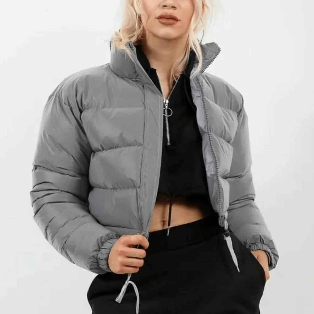 Stilfuld Lang Vinterjakke til Kvinder - Quilted Puffer med Justerbar Pasform
