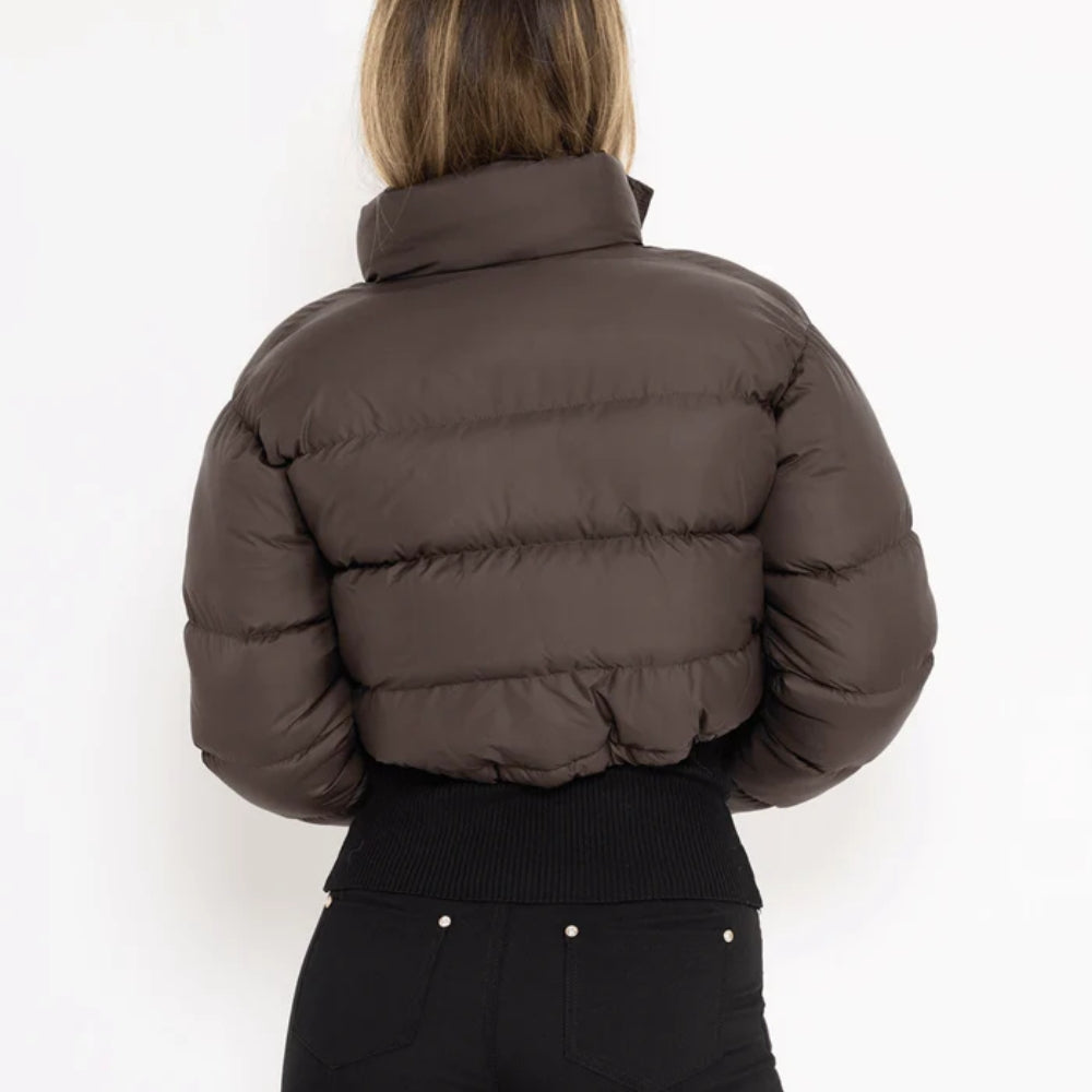 Stilfuld Lang Vinterjakke til Kvinder - Quilted Puffer med Justerbar Pasform
