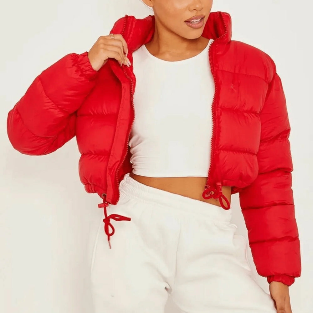 Stilfuld Lang Vinterjakke til Kvinder - Quilted Puffer med Justerbar Pasform