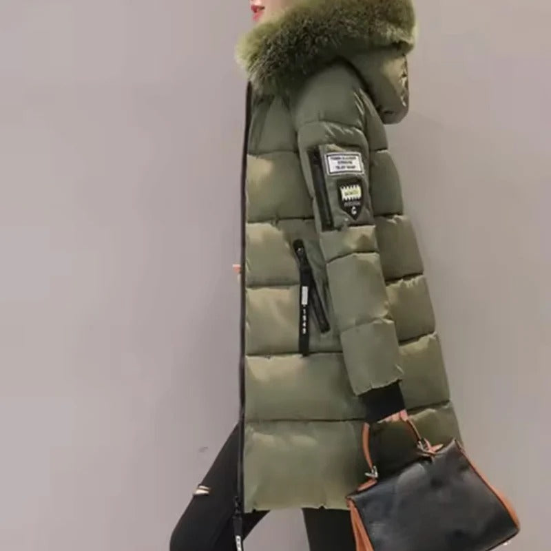 Stilfuld quilted vinterjakke - Moderne design med hætte og lynlås