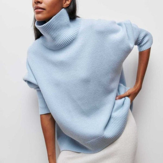 Stilfuld langærmet pullover – Klassisk rullekrave til damer