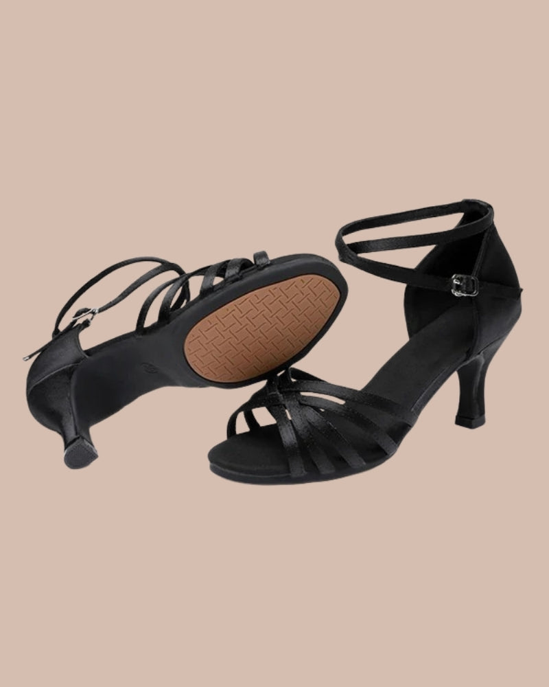 Dansesko Dame – Latin Dansesko med 5 cm hæl og satin-design