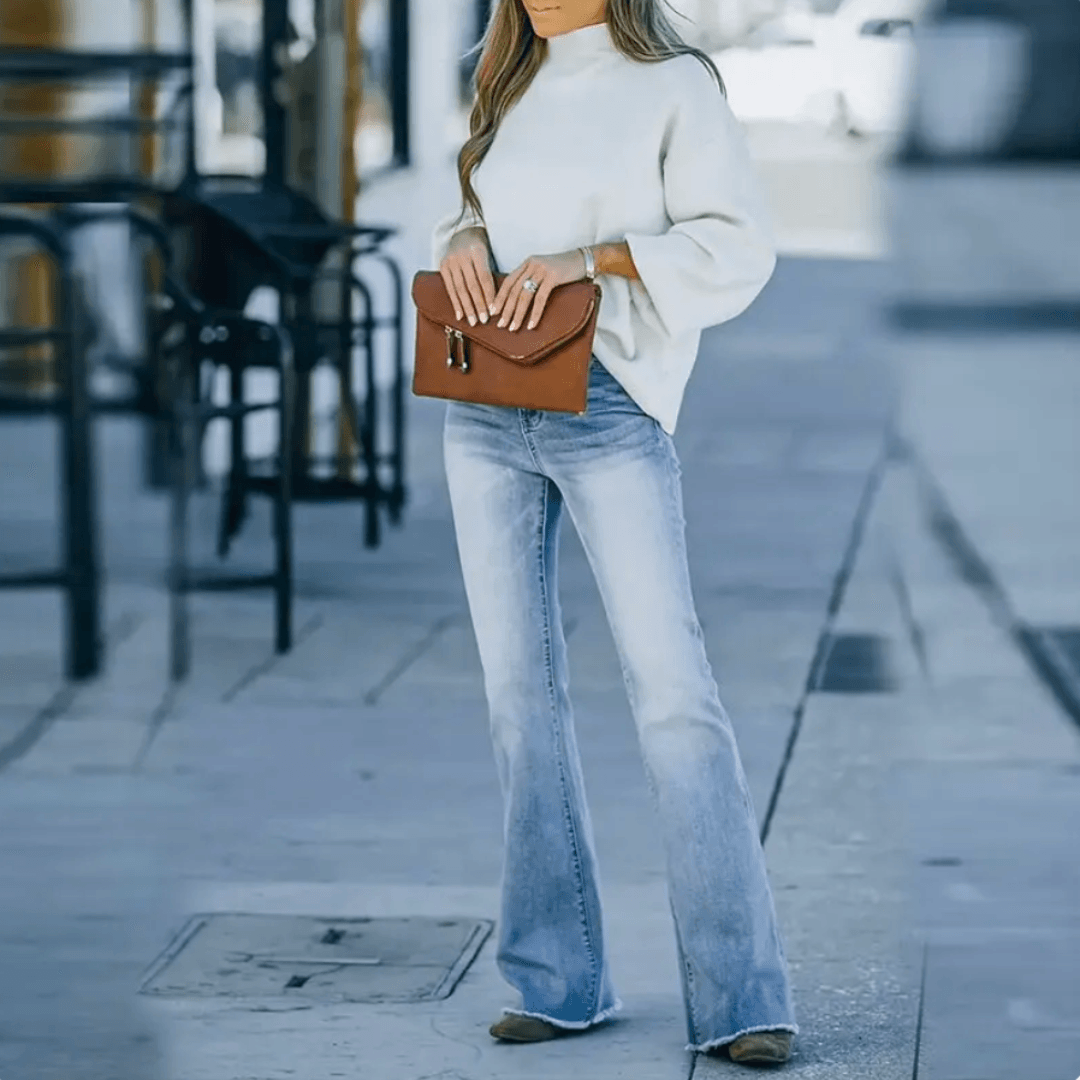 Livia | Högmidjade Jeans för Kvinnor med Rakt Ben