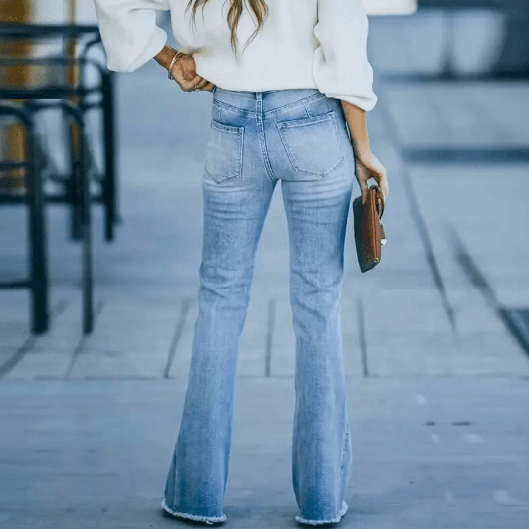 Livia | Högmidjade Jeans för Kvinnor med Rakt Ben