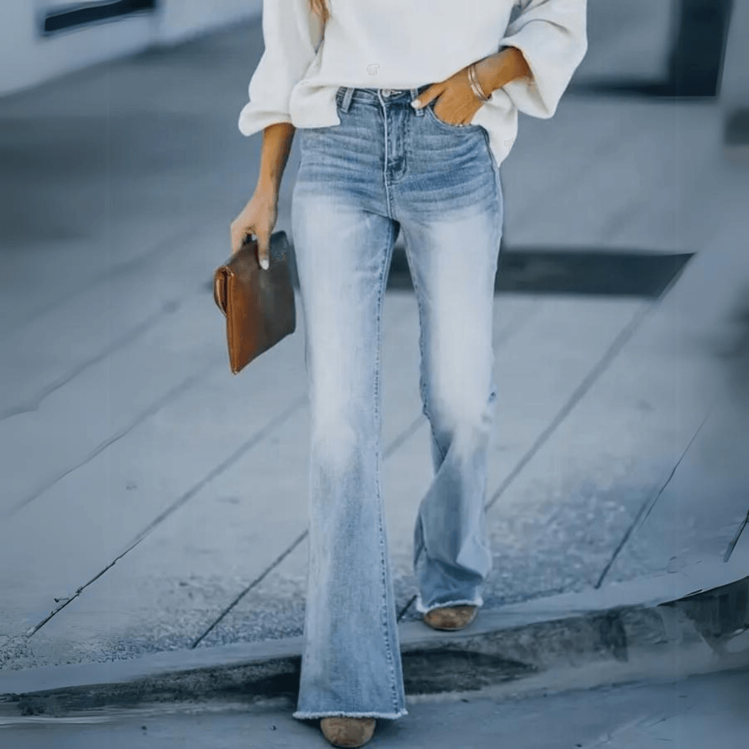 Livia | Högmidjade Jeans för Kvinnor med Rakt Ben