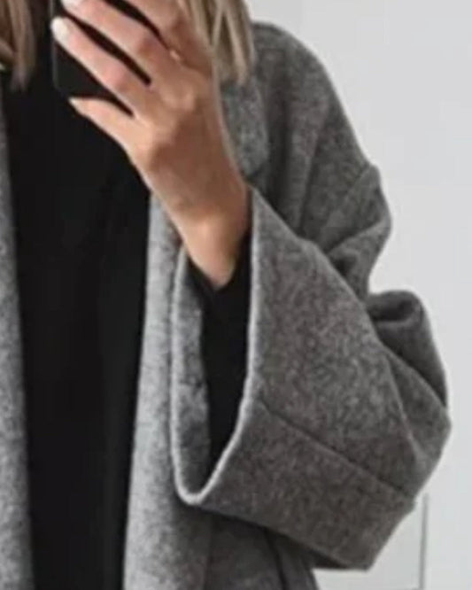 Varm vinterjakke i fuld længde - frakke i klassisk stil til kvinder