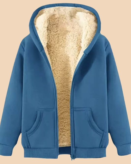 Warmer Hoodie – Fleecejakke med lynlås til hverdagen