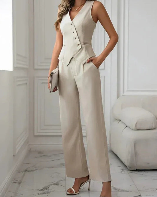 Vinter-buksedragt til damer - Enkeltstående vest og udstyrede bukser