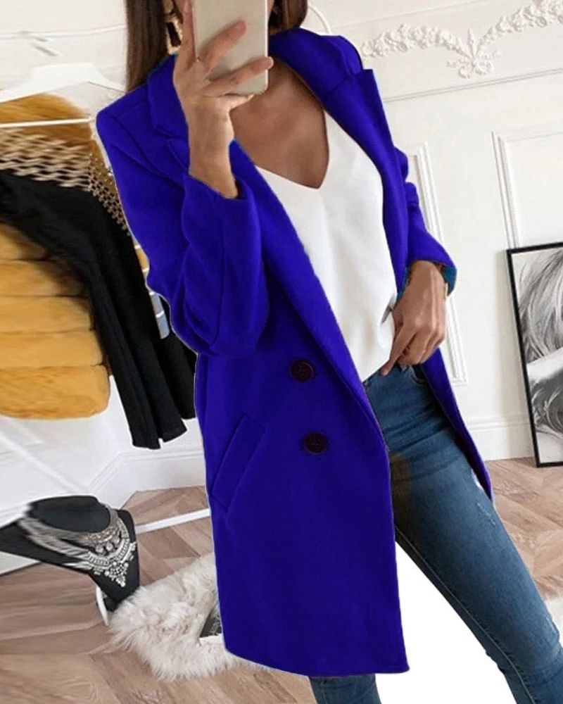 Vinterjakke med knaplukning – Klassisk damejakke til hverdag & fritid