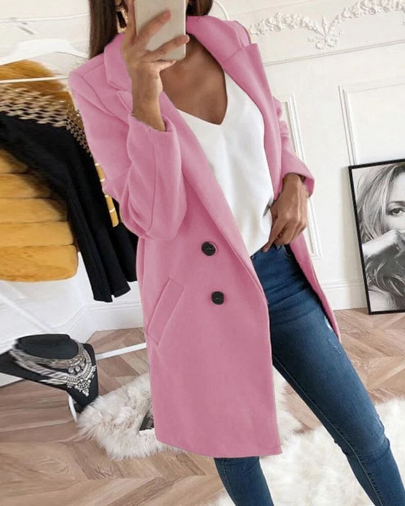 Vinterjakke med knaplukning – Klassisk damejakke til hverdag & fritid